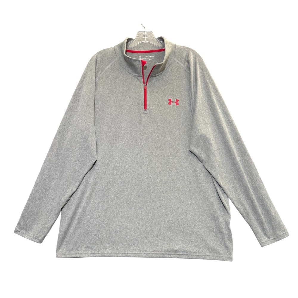 UNDER ARMOUR Loose Heatgear Mens 1/2 Zip Pullover Shirt Size 2XL Gray